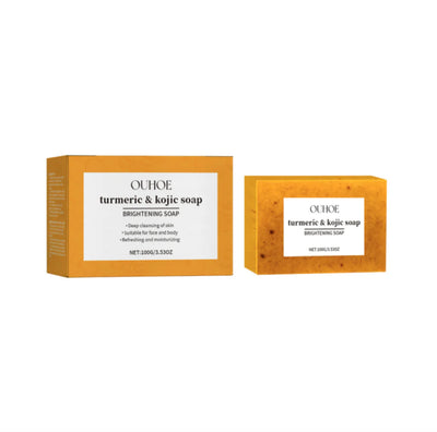 Luminous Lemon-Turmeric Kojic Soap – Vitamin C & Retinol Blend - Original Japanese Complex with Hyaluronic Acid, Vitamin E, Shea Butter, Castile Olive Oil