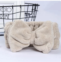 Cozy Coral Fleece Headband - Skincare & Makeup Routine Must Have!